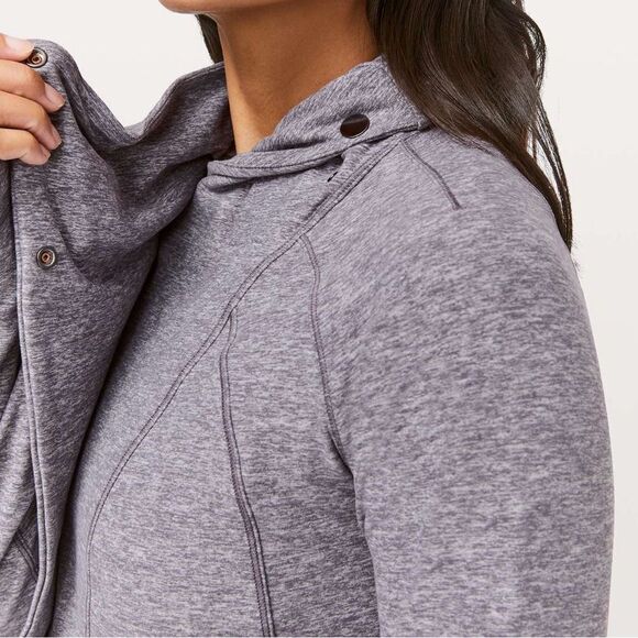 NWOT Lululemon Heathered Graphite Purple Rulu Rally Wrap Light Jacket Size 8 - Picture 2 of 15
